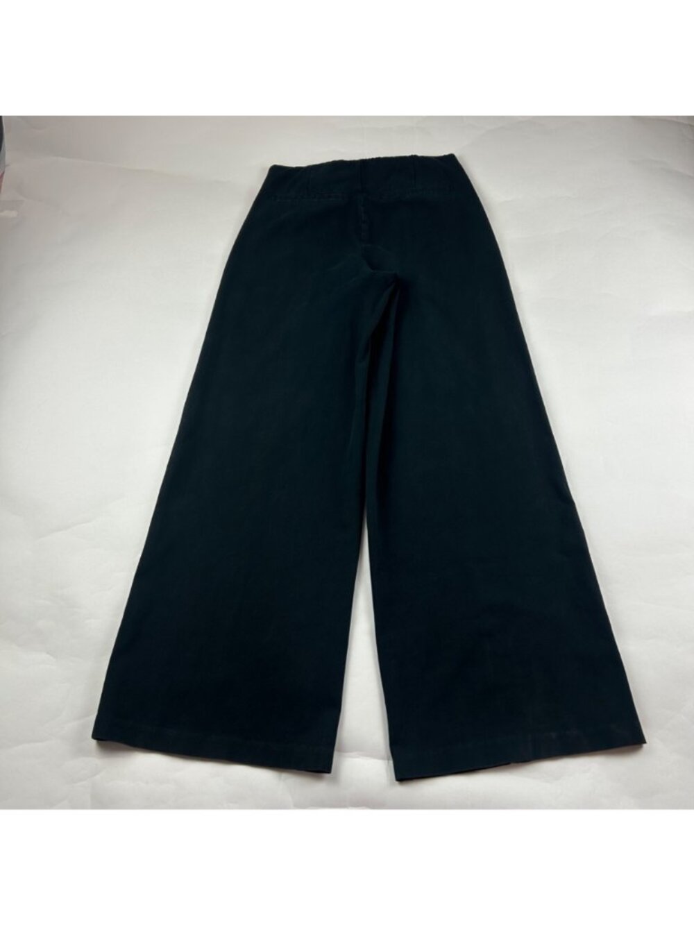 TALL Old Navy Black Stretch Canvas High Rise Wide Leg Pixie Pant MT - Picture 7 of 8